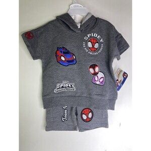 Marvel Spidey and his Amazing Friends Hooded Shirt and Shorts Outfit Set Boys 2T